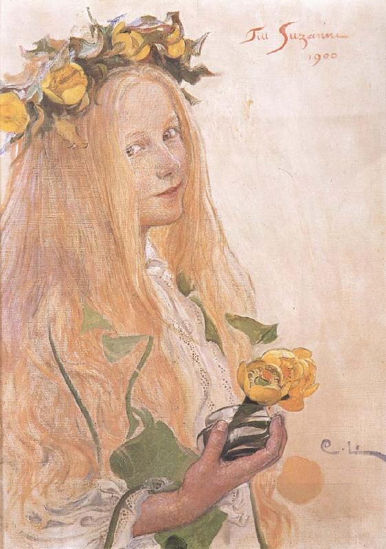 Carl Larsson Suzanne,Study for For Karin-s Name-Day oil painting picture